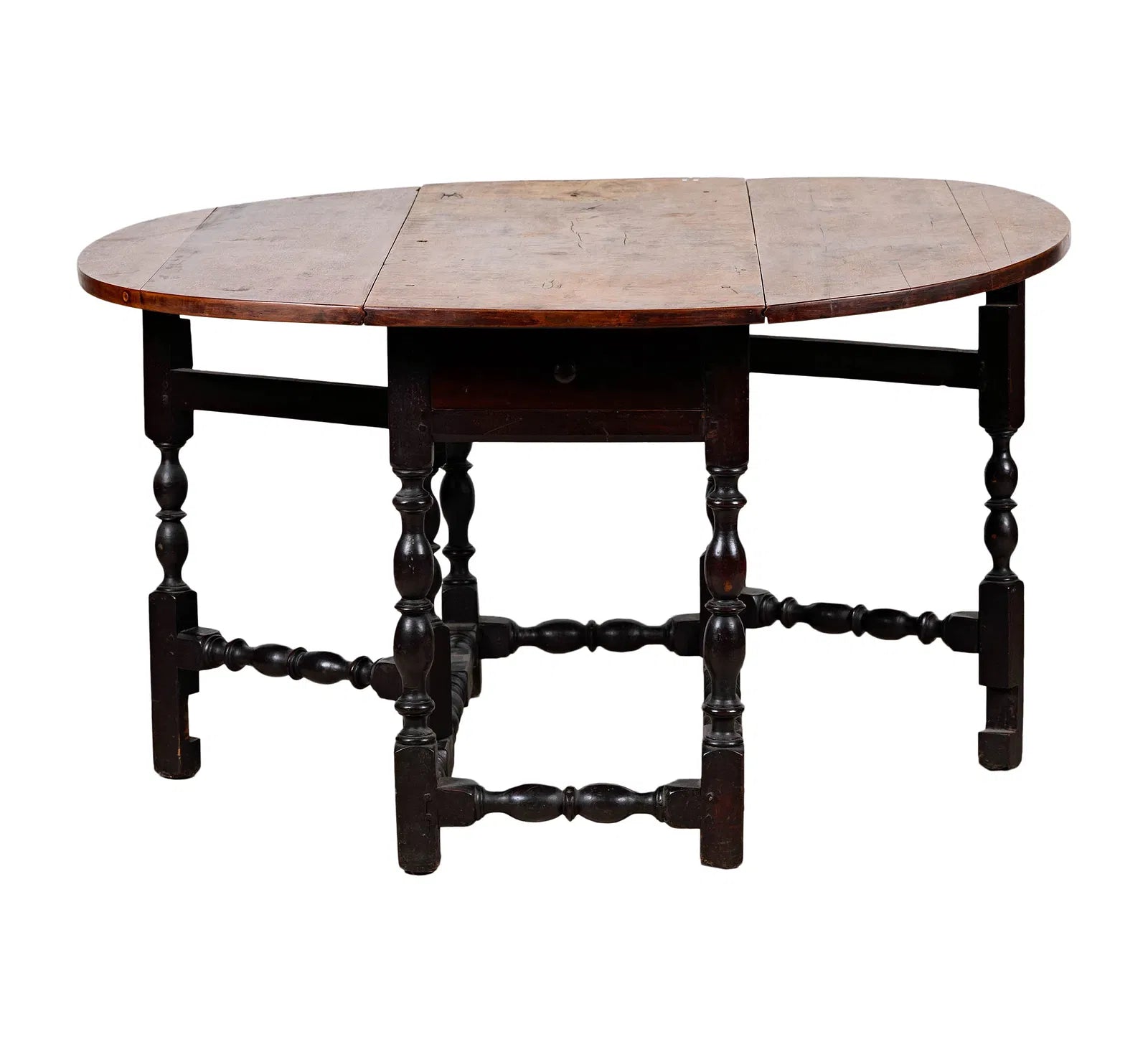 AF1-296: Antique American William and Mary Gate Leg Table 18th Century