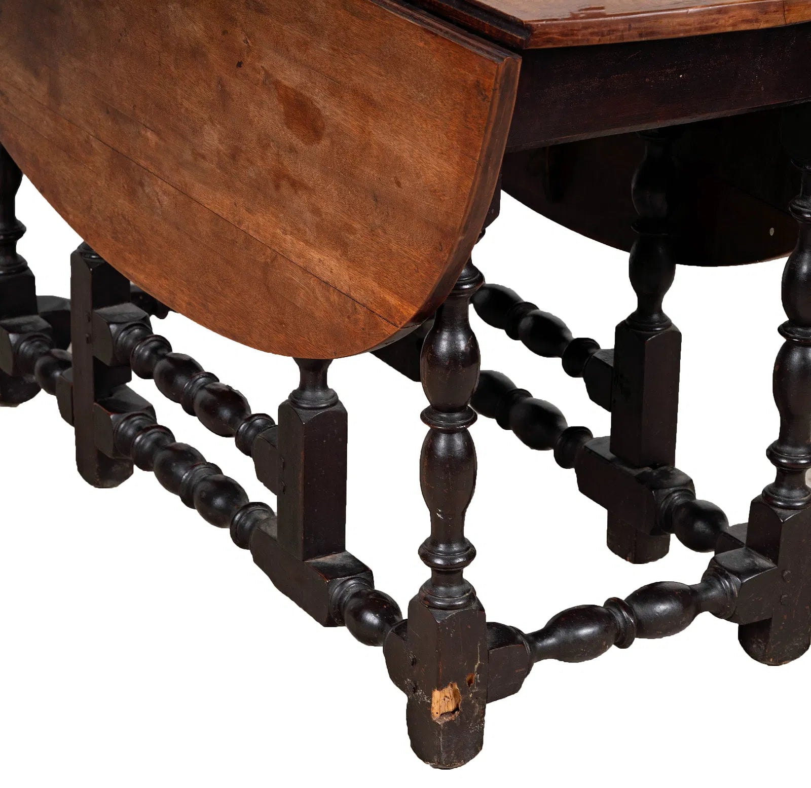 AF1-296: Antique American William and Mary Gate Leg Table 18th Century