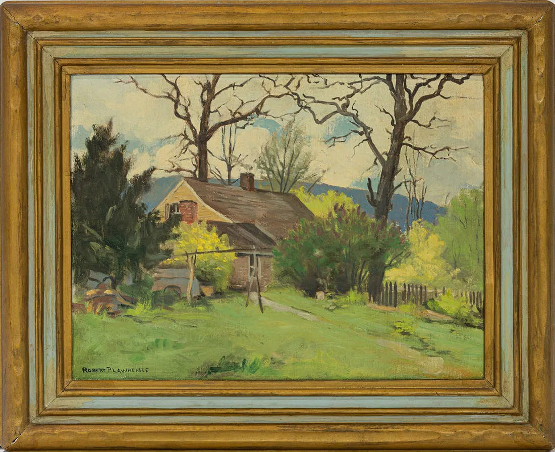 AW050: Robert Pearson Lawrence New England Landscape Oil Painting