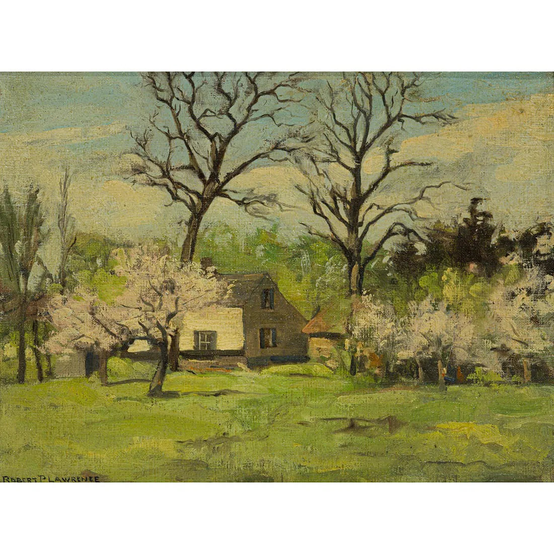 Robert Pearson Lawrence New England Landscape Oil Painting | Works of Man