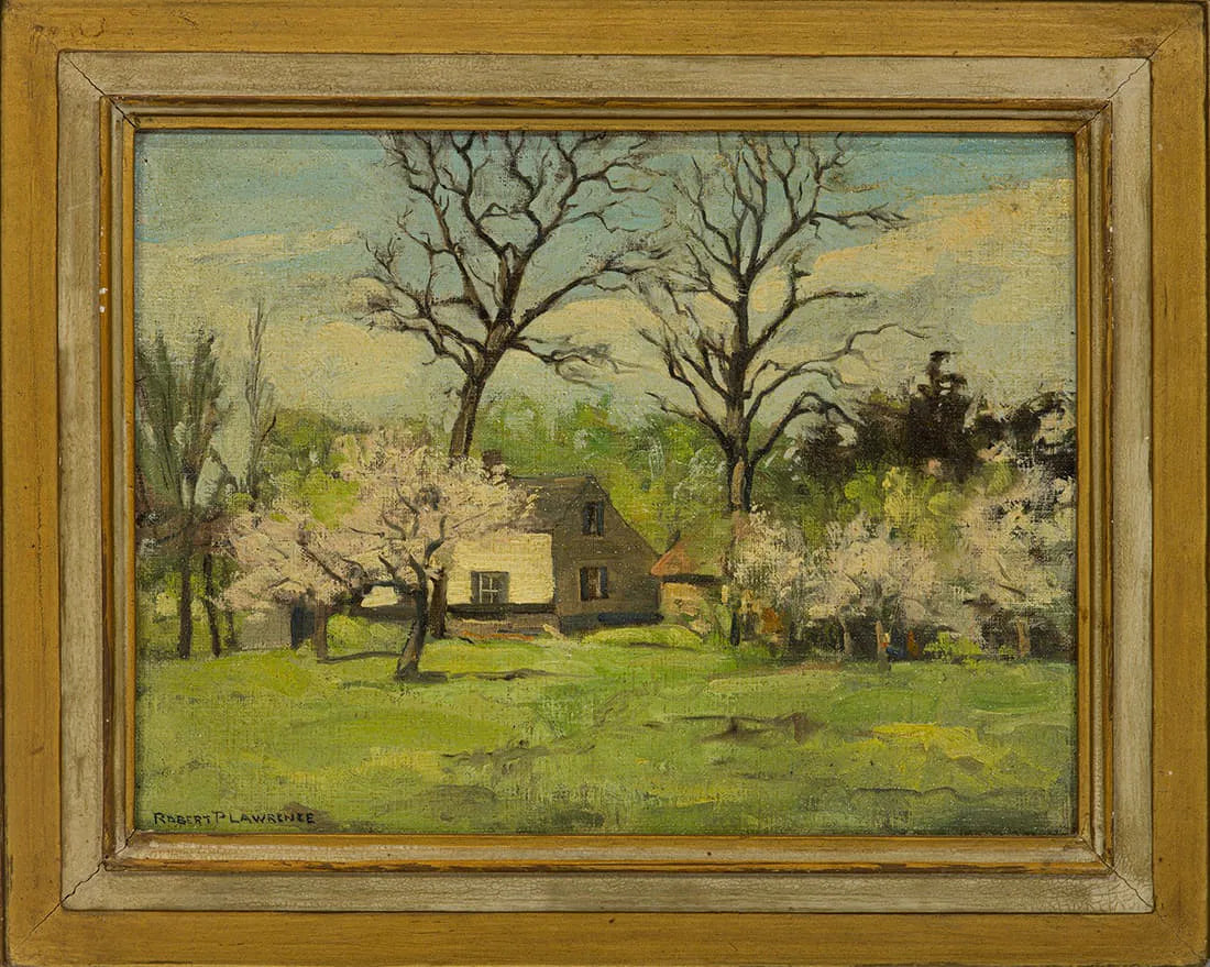 AW051: Robert Pearson Lawrence New England Landscape Oil Painting