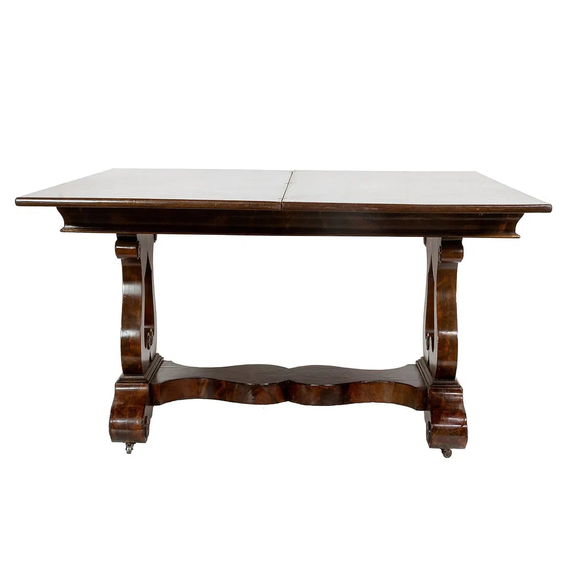 AF1-293: Antique American Late Classical Mahogany Flip Top Game Table Circa 1840