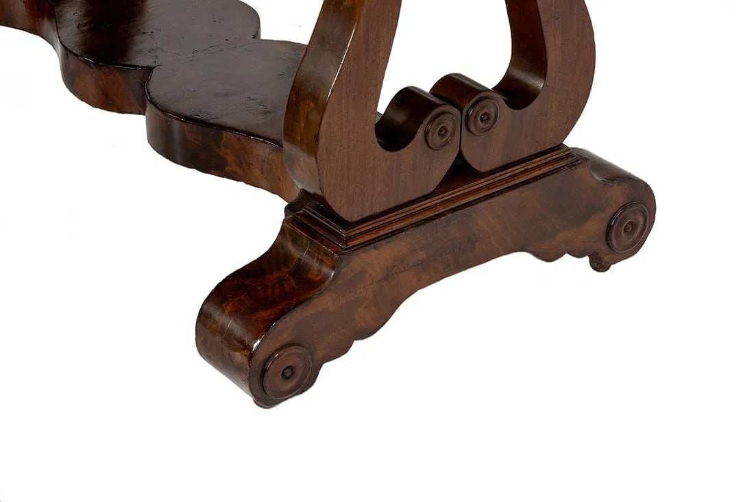 AF1-293: Antique American Late Classical Mahogany Flip Top Game Table Circa 1840