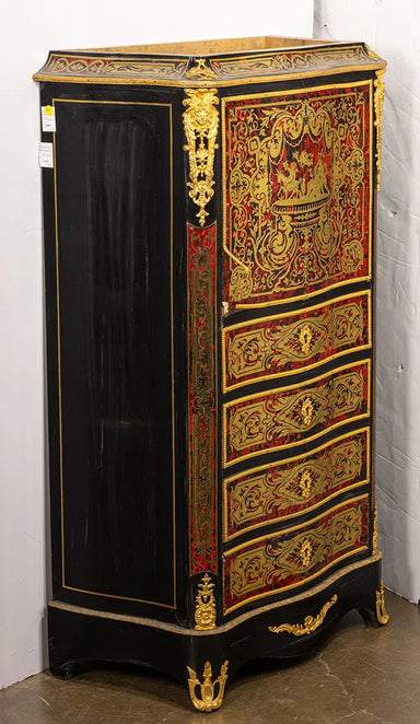 Antique Napoleon III Boule Marquetry and Gilt Bronze Secretaire a Abbatant | Work of Man