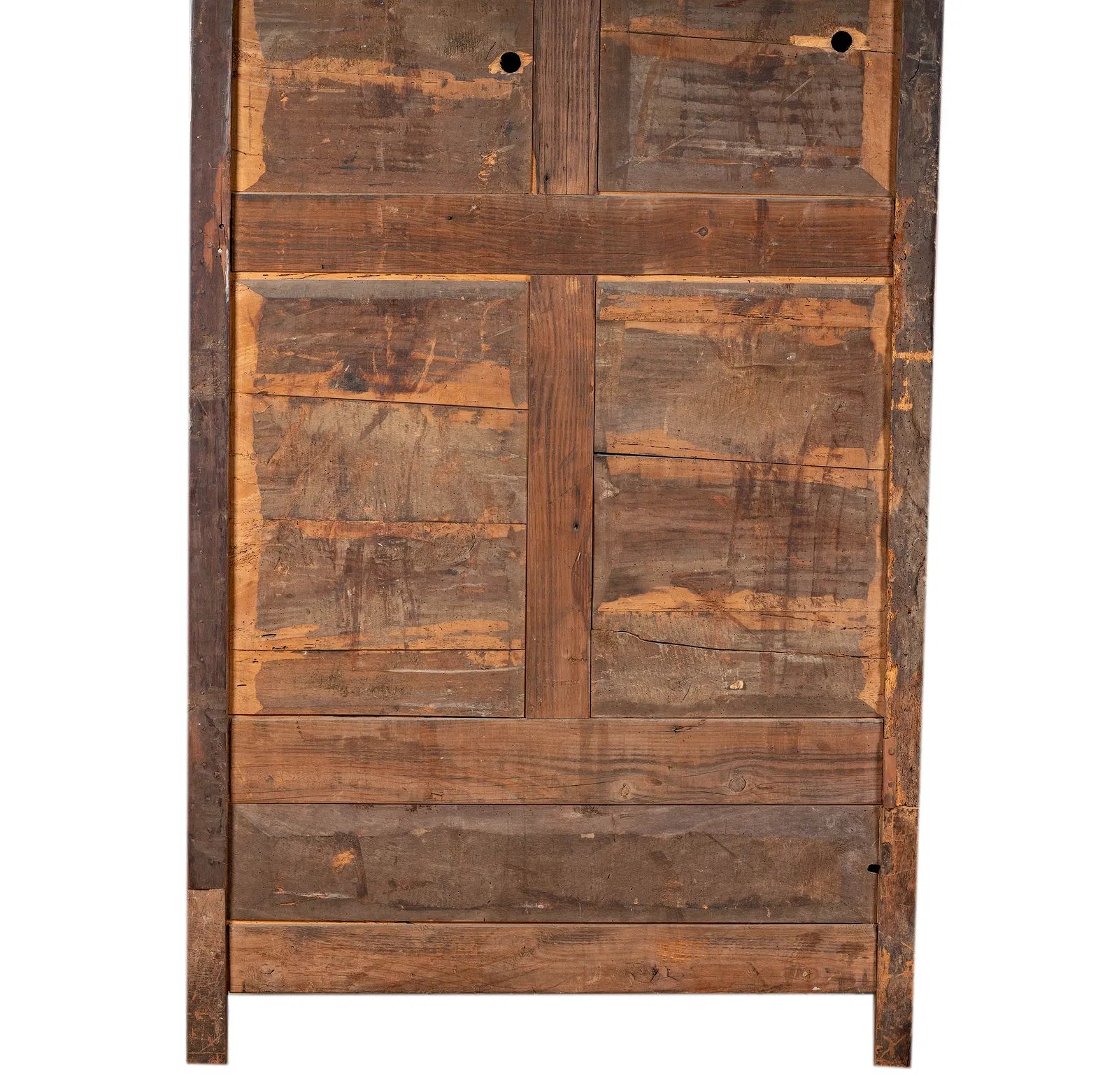 AF3-049: Antique Late 18th Century Single Door French Provincial Fruitwood Bonnetiere