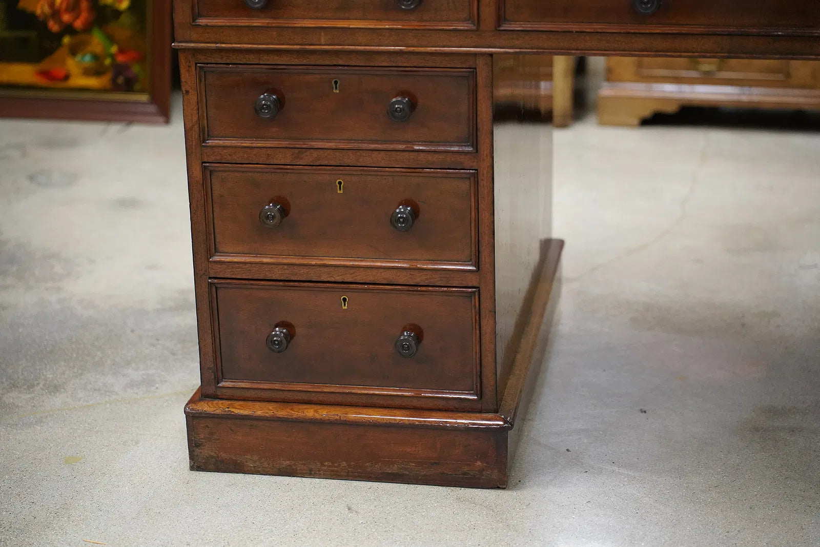 AF5-055: Antique English Mahogany Early Victorian Roll Top Desk By James Winter & Son