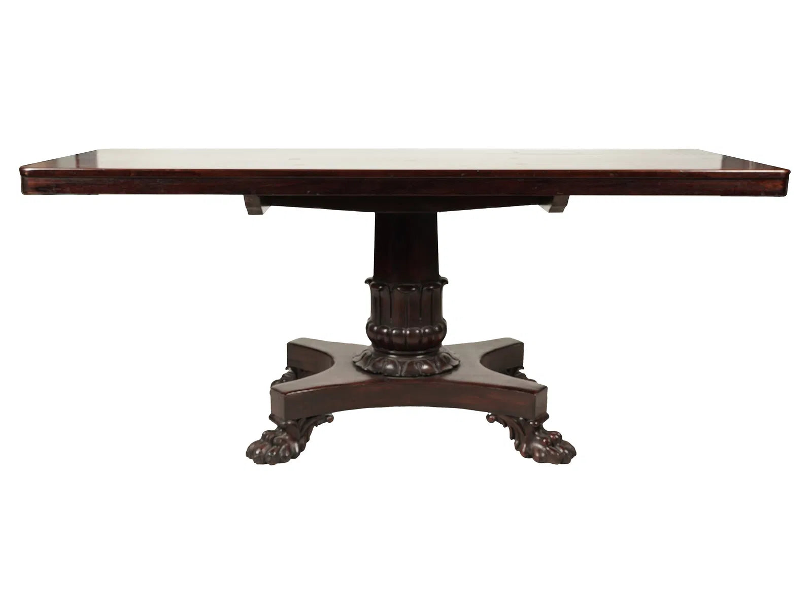 Antique English Regency Mahogany Pedestal Library Table Early 19th Century | Work of Man