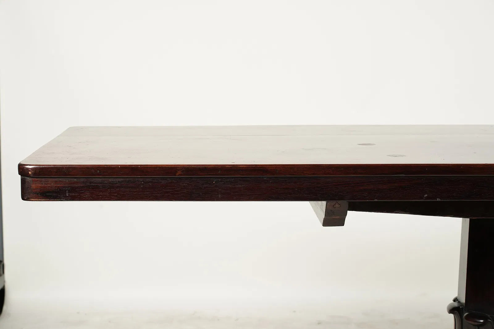 AF1-337: Antique English Regency Mahogany Pedestal Library Table Early 19th Century