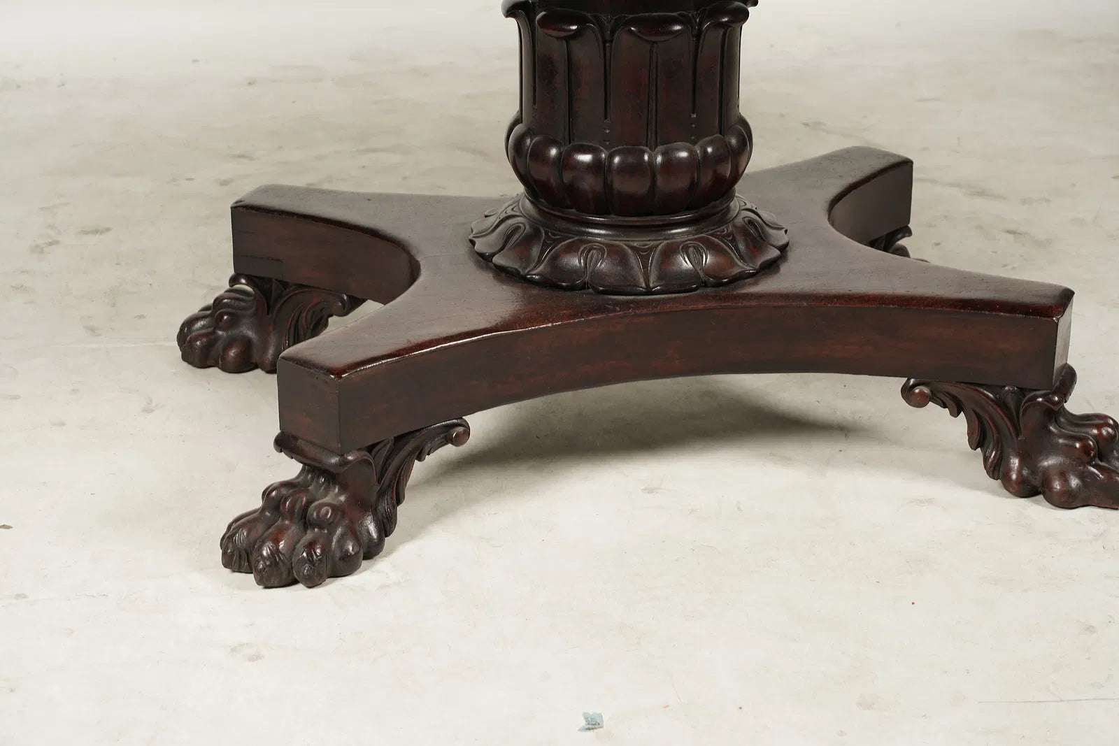AF1-337: Antique English Regency Mahogany Pedestal Library Table Early 19th Century