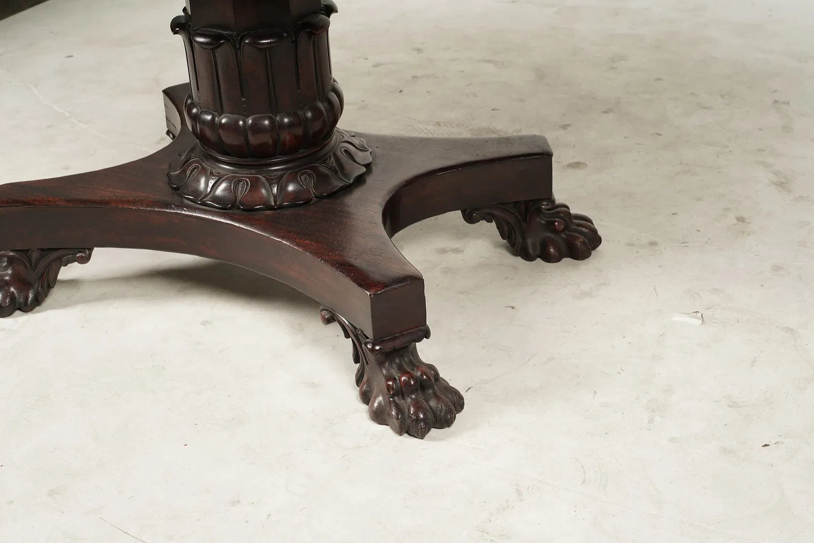 AF1-337: Antique English Regency Mahogany Pedestal Library Table Early 19th Century