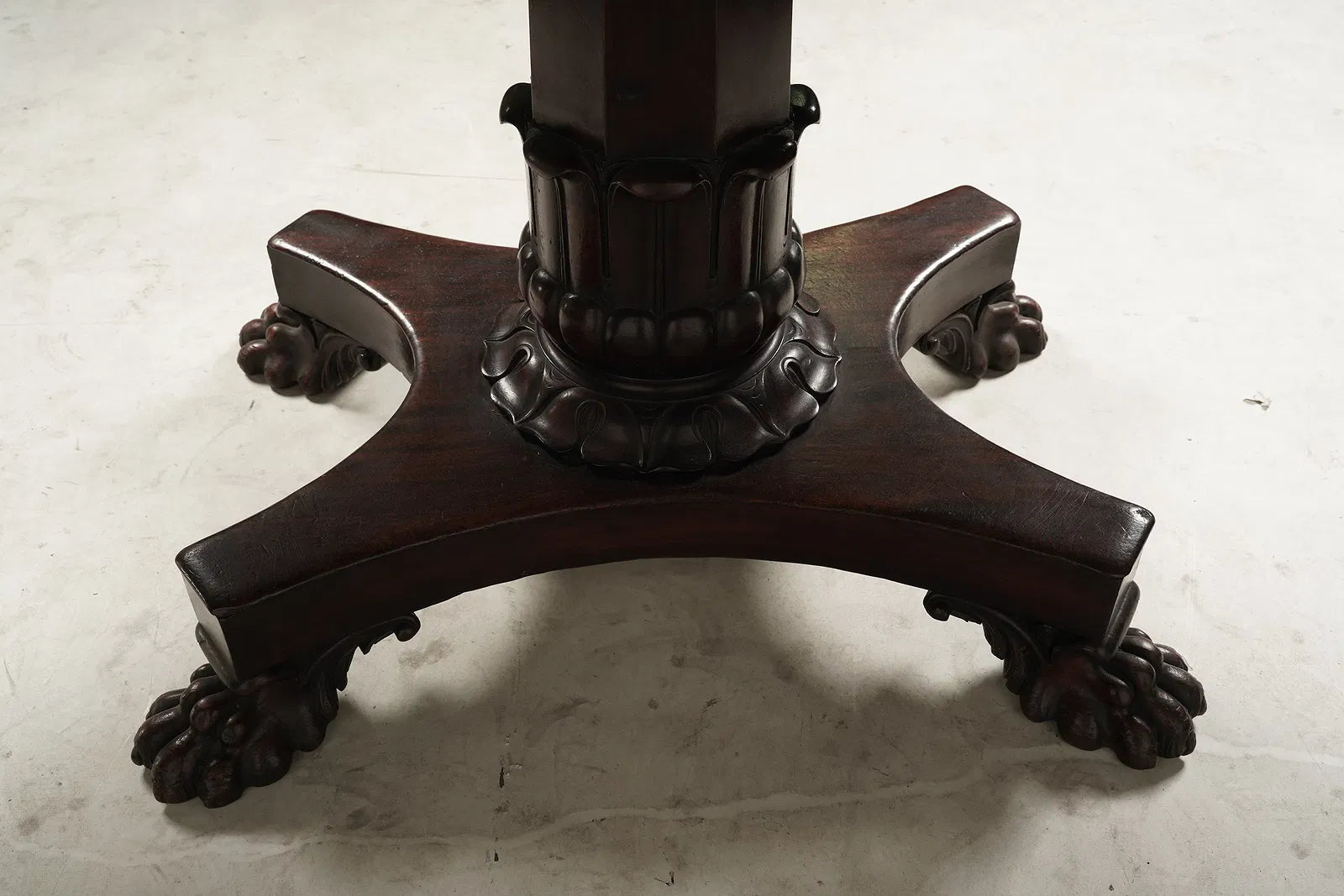 AF1-337: Antique English Regency Mahogany Pedestal Library Table Early 19th Century