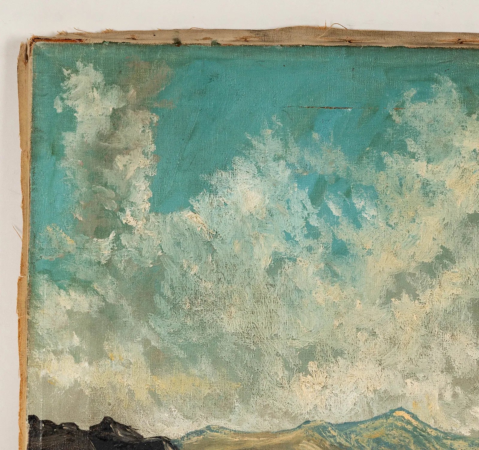 AW206: Armando Garcia Nunez Desert Valley Landscape Oil on Canvas Painting