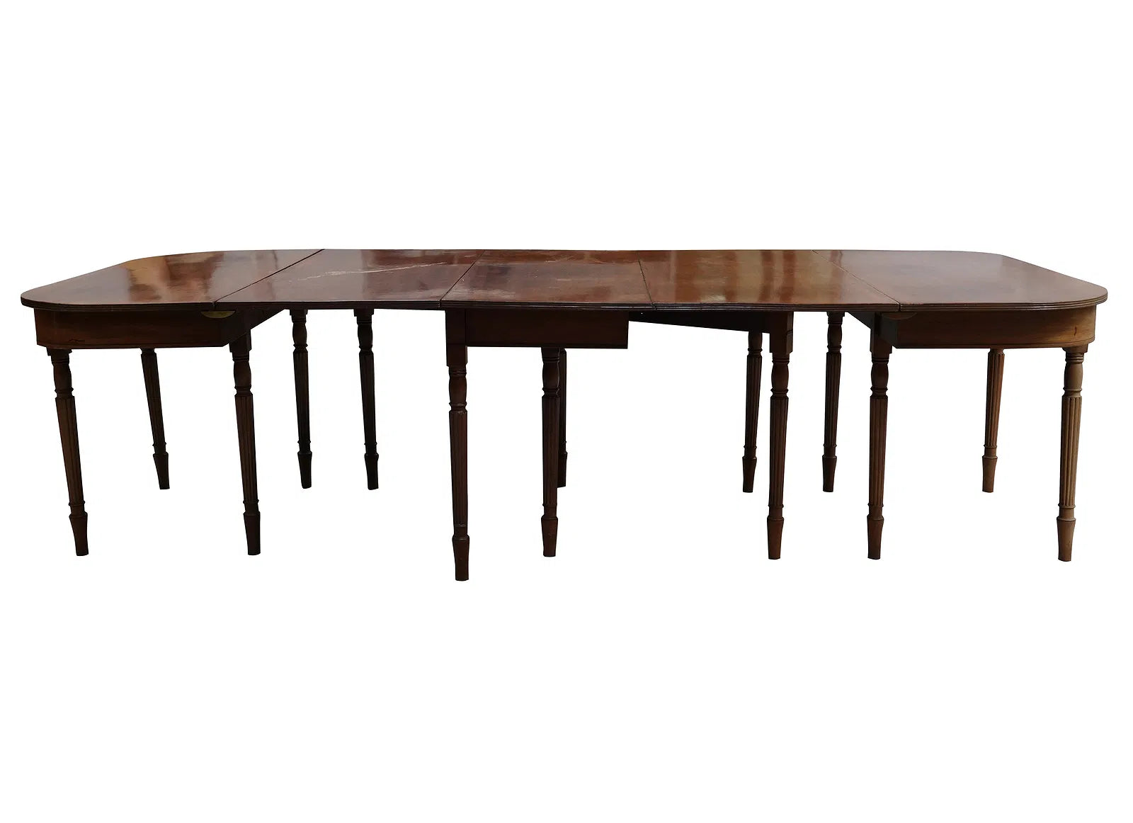 Antique Early 19th Century American Federal Mahogany Banquet Table | Work of Man