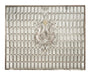Oscar Bach, Manner of Hand Wrought Iron Silvered Fire Screen | Work of Man