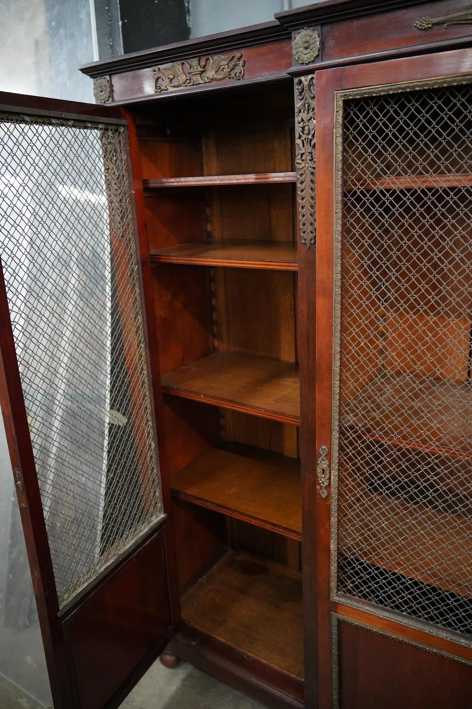 AF3-047: Antique Late 19th Century French Directoire Bibliotheque