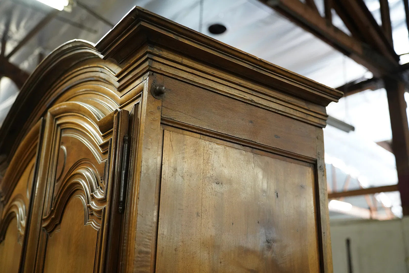 AF3-057: Antique 18th Century French Provincial Walnut Armoire