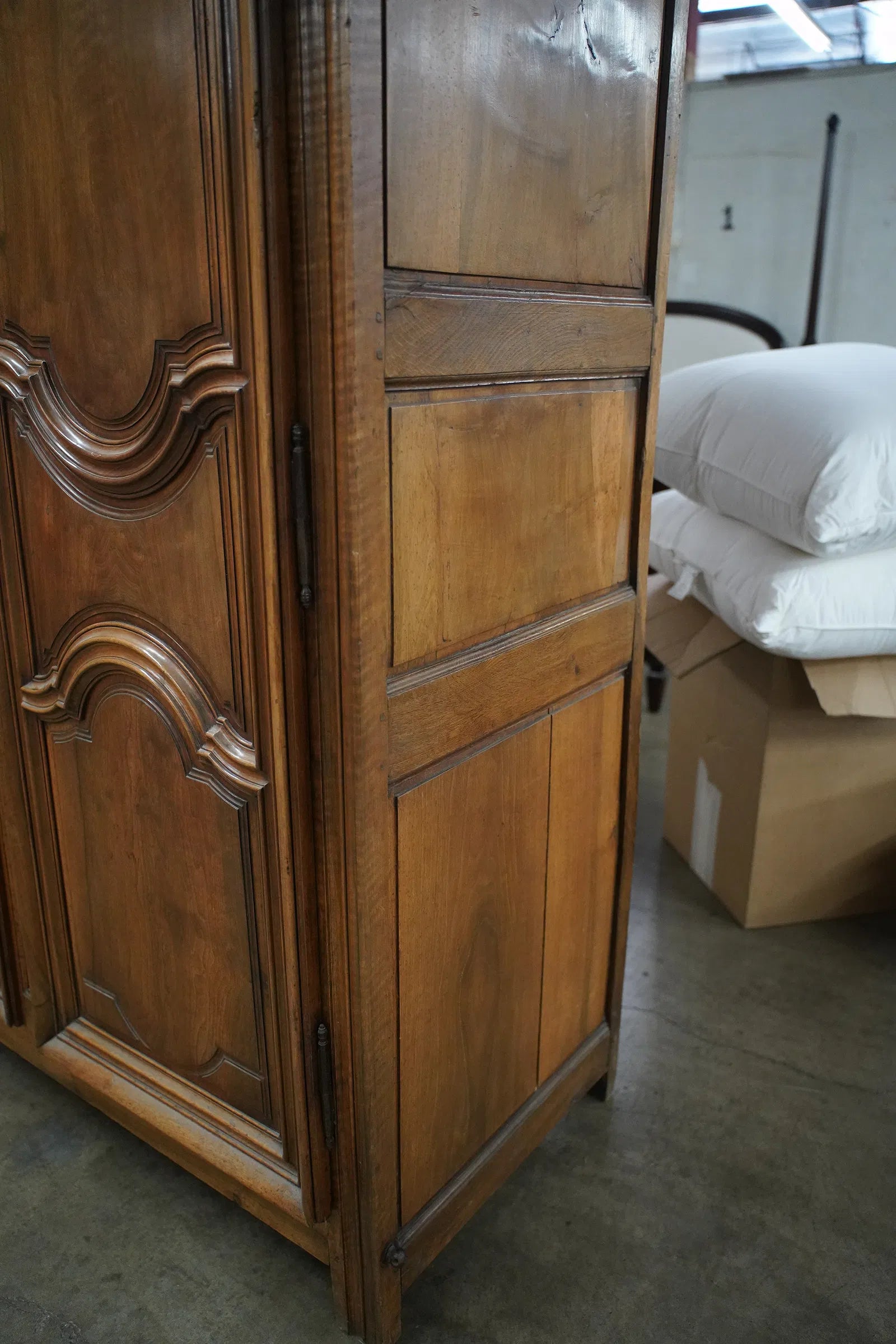 AF3-057: Antique 18th Century French Provincial Walnut Armoire