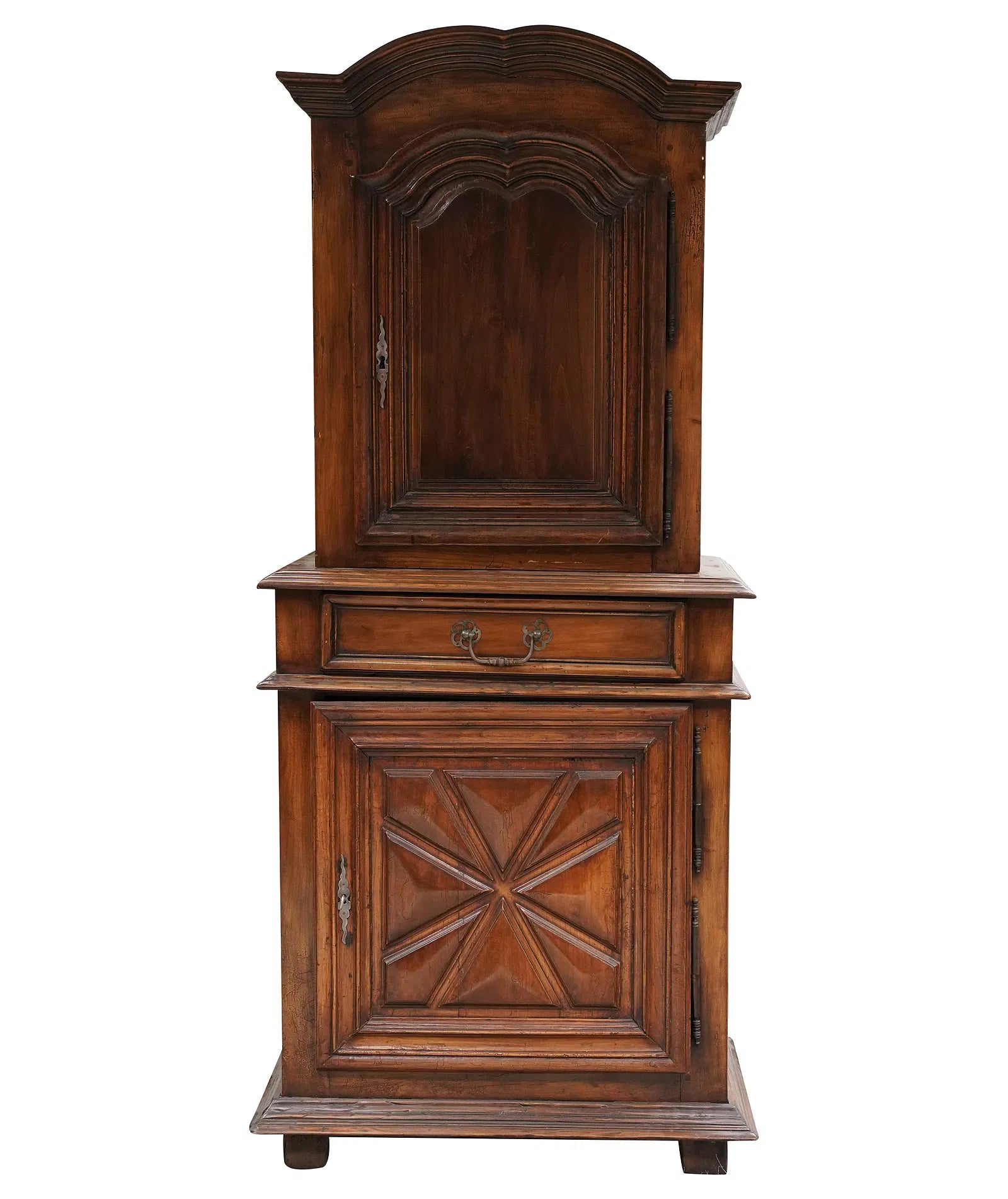 Antique French Provincial Walnut Buffet a Deux-Corps 18th Century | Work of Man