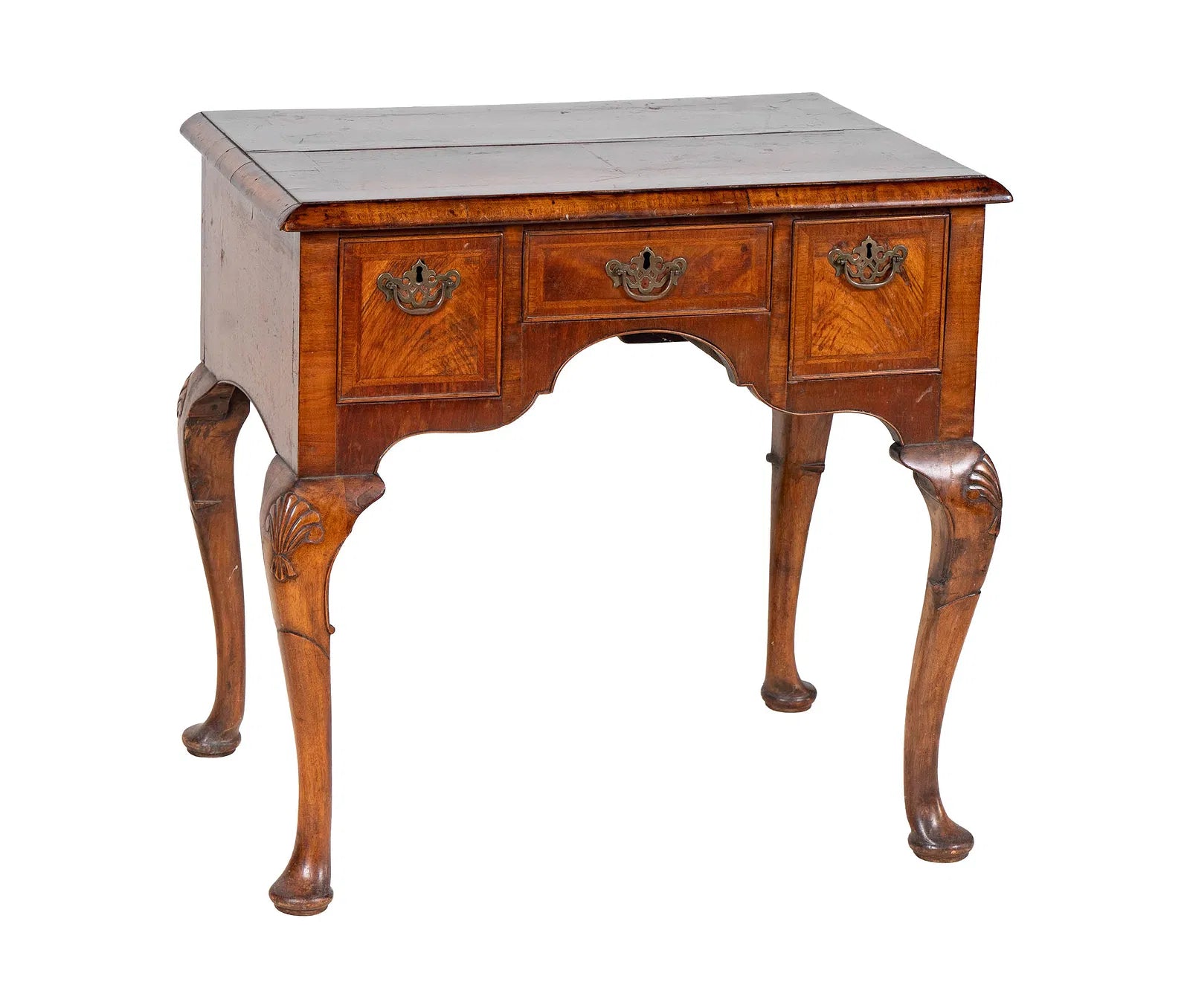 AF4-130: Antique English Queen Anne Walnut Lowboy Mid 18th Century