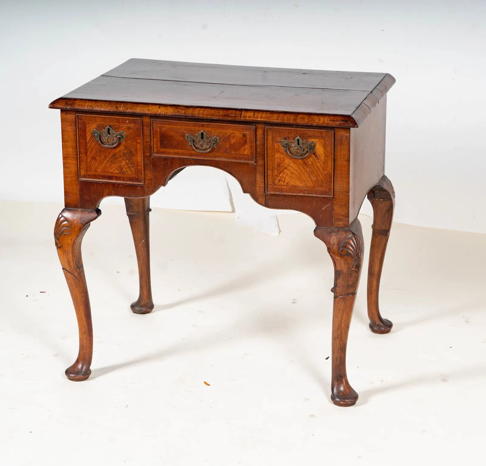 AF4-130: Antique English Queen Anne Walnut Lowboy Mid 18th Century