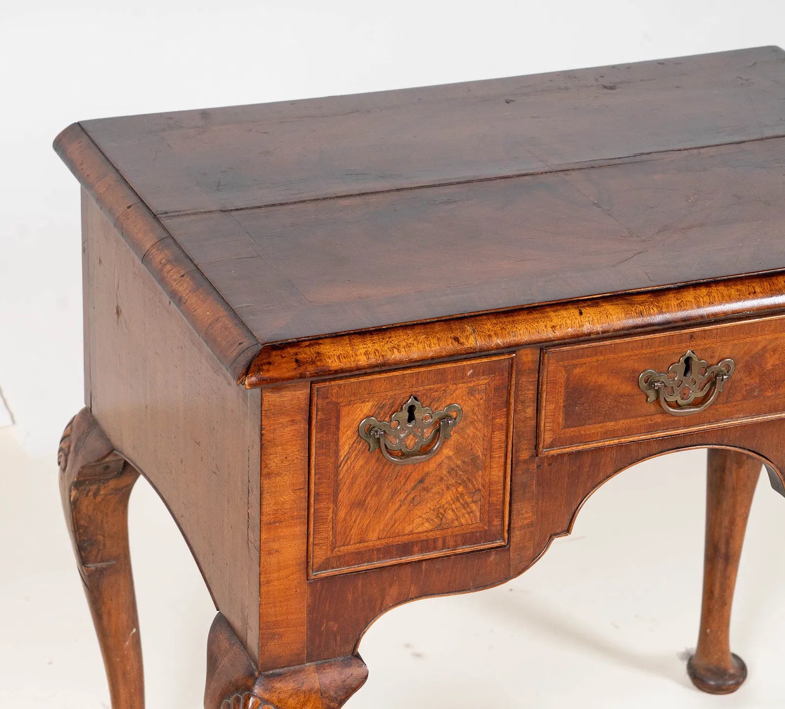 AF4-130: Antique English Queen Anne Walnut Lowboy Mid 18th Century