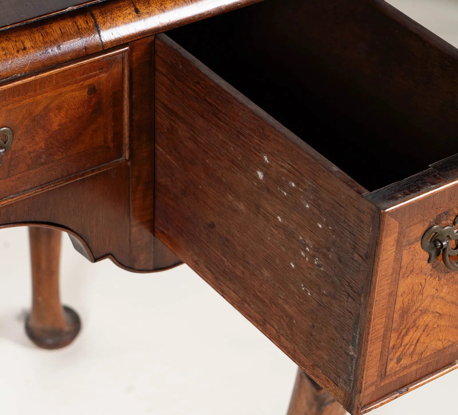 AF4-130: Antique English Queen Anne Walnut Lowboy Mid 18th Century
