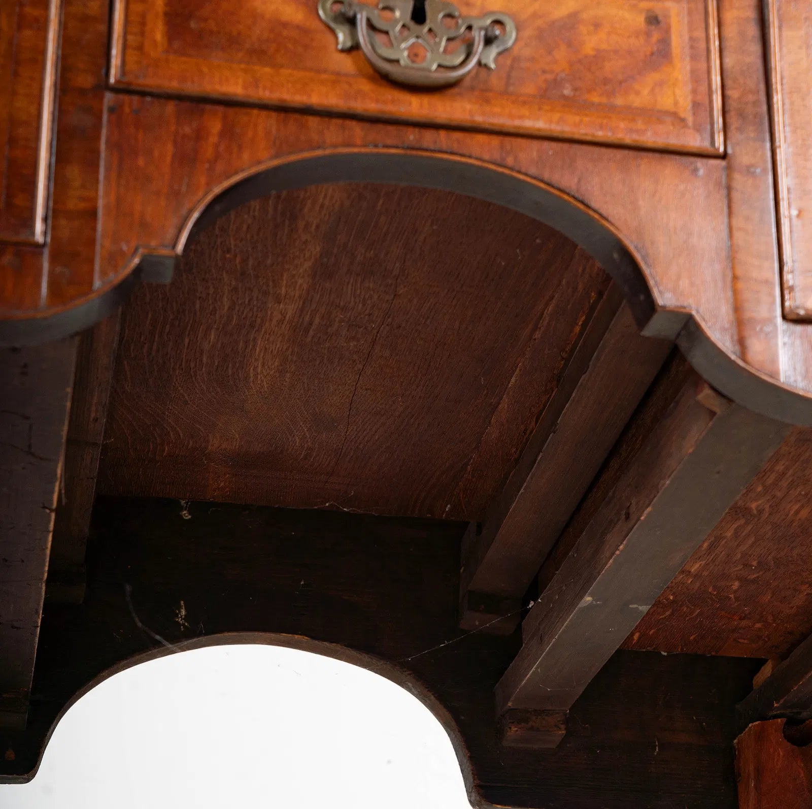 AF4-130: Antique English Queen Anne Walnut Lowboy Mid 18th Century