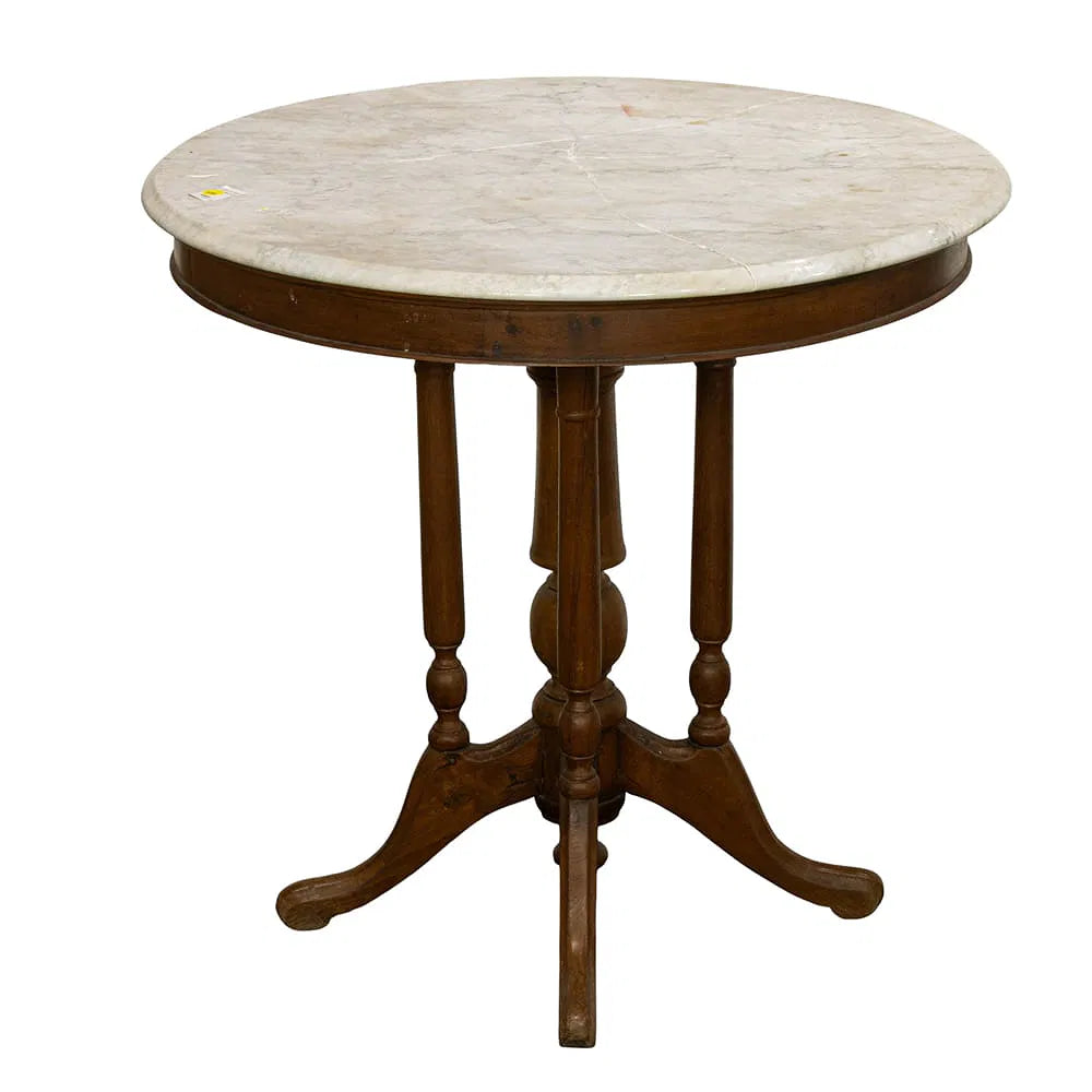 Antique Walnut Victorian Parlor Table | Work of Man
