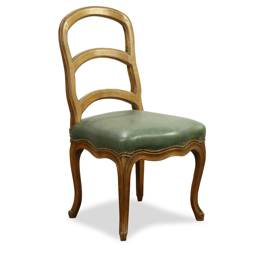 AF2-130: Antique Louis XV French Provincial Walnut Chairs Set of Five Late 19th Century