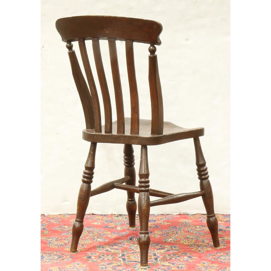 AF2-135: Antique Assembled Set of 4 American Splat Back Windsor Chairs Circa 1750