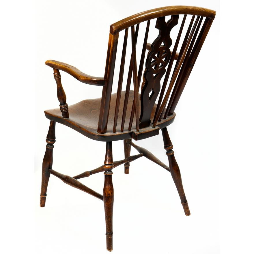 AF2-200: Antique Early 19th Century American Rod Back Windsor Arm Chair