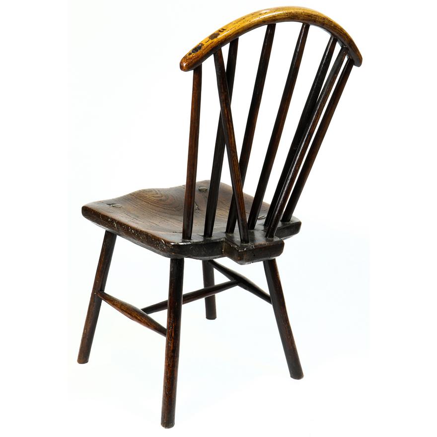 AF2-201: Antique 18th Century American Fan Back Windsor Side Chair