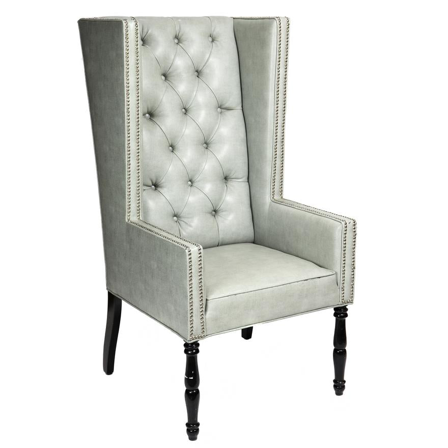 AF2-204: VINTAGE LATE 20TH C PAIR OF CHESTERFIELD STYLE WING BACK ARMCHAIRS