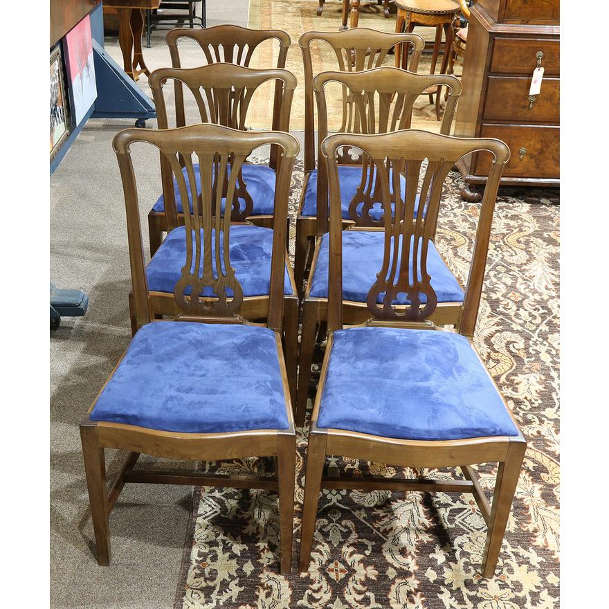 AF2-117: Antique Early 19th Century American Federal Dining Chairs Set of Six