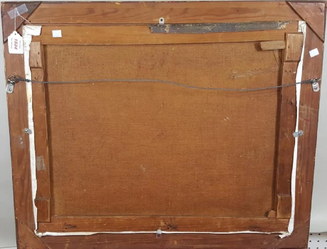 AW583: French School - Early 20th Century - Bistro Interior - Oil on Canvas