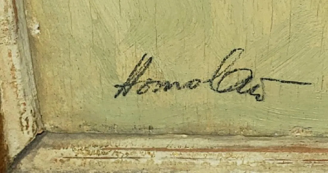 AW576 - European School - Expressionist Portrait of a Man - Early 20th C - Oil on Masonite