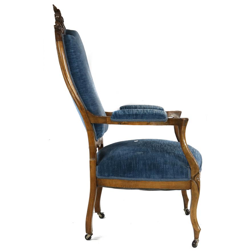 AF2-212: ANTIQUE MID 19TH CENTURY VICTORIAN ROCCOCCO REVIVAL ARMCHAIR