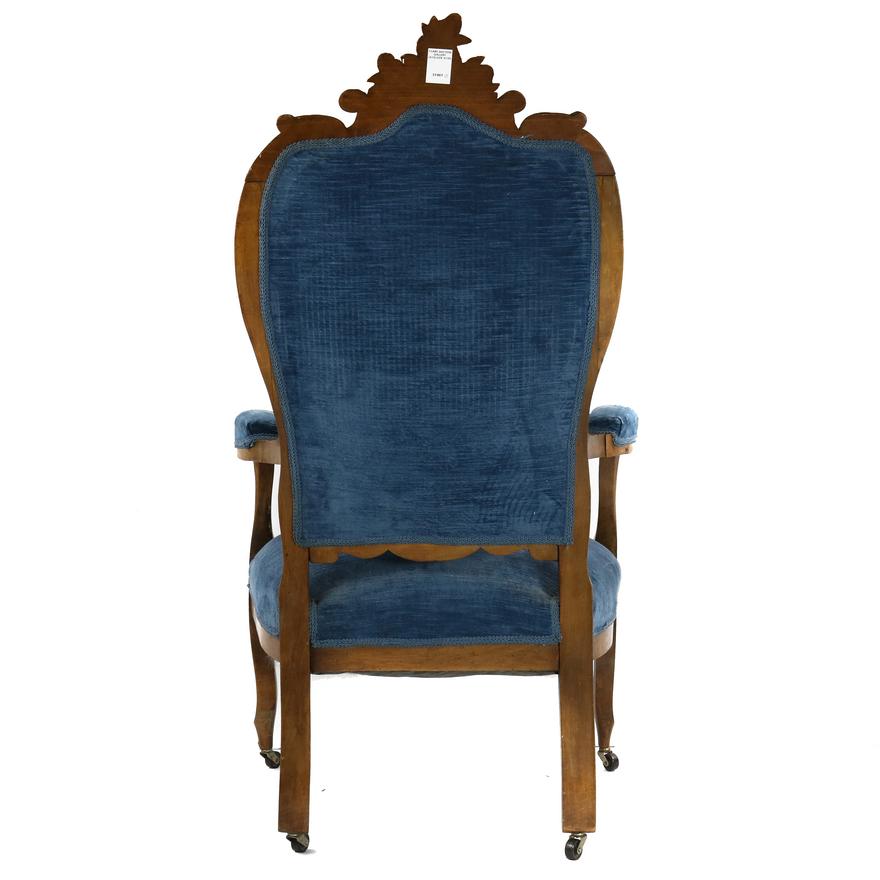 AF2-212: ANTIQUE MID 19TH CENTURY VICTORIAN ROCCOCCO REVIVAL ARMCHAIR