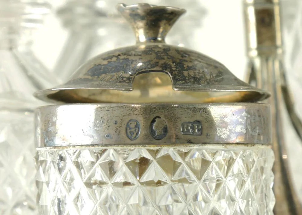 DA2-020: George III Sterling Silver Cruet Set, John Emes, London, Circa 1802