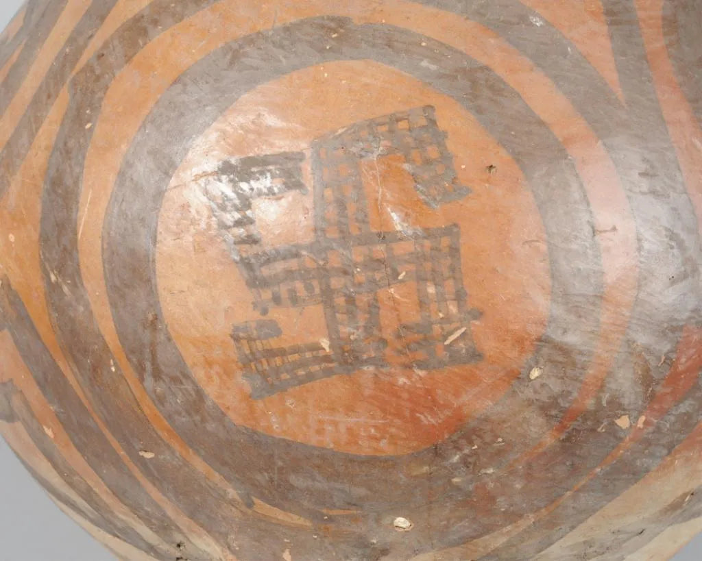 DA5-016: Antique Chinese Neolithic Period 2 Handle Earthenware Vessel