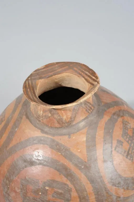 DA5-016: Antique Chinese Neolithic Period 2 Handle Earthenware Vessel