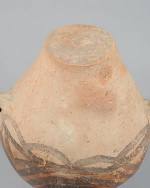 DA5-016: Antique Chinese Neolithic Period 2 Handle Earthenware Vessel