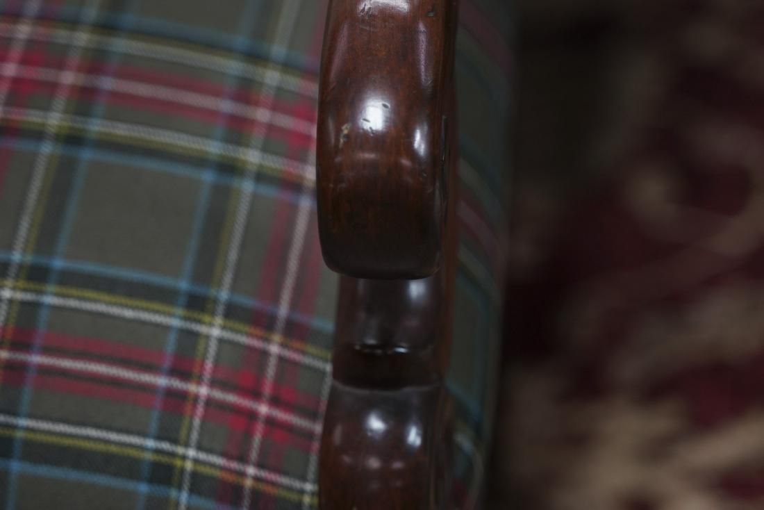 AF2-126: Vintage Pair of Late 20th Century Louis XIV Style Walnut Upholstered Armchairs