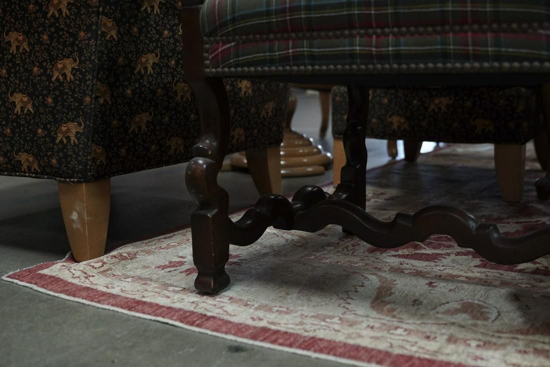 AF2-126: Vintage Pair of Late 20th Century Louis XIV Style Walnut Upholstered Armchairs