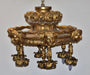 Antique Circa 1900 Arts & Crafts Monks Head Gilt Gesso Chandelier | Work of Man