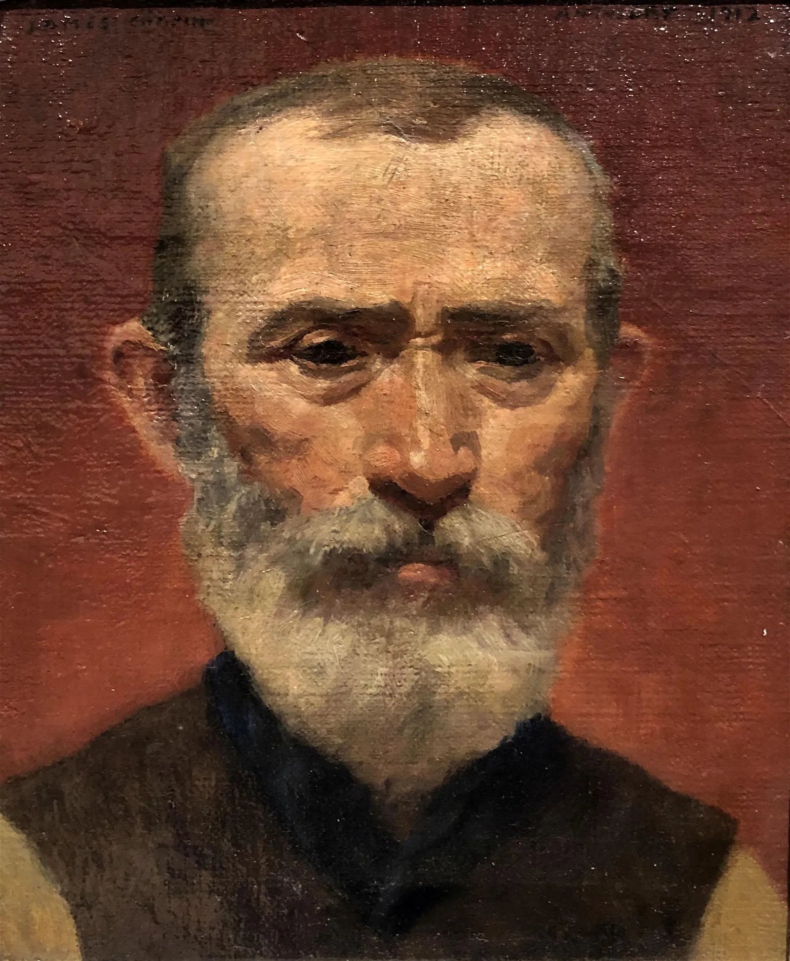 AW610: : James Ormsbee Chapin C 1912 Portrait of a Man Antwerp Royal Academy Oil on Canvas