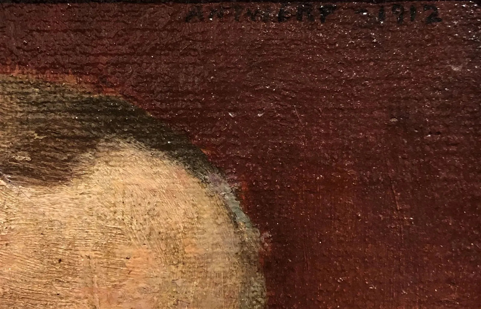 AW610: : James Ormsbee Chapin C 1912 Portrait of a Man Antwerp Royal Academy Oil on Canvas