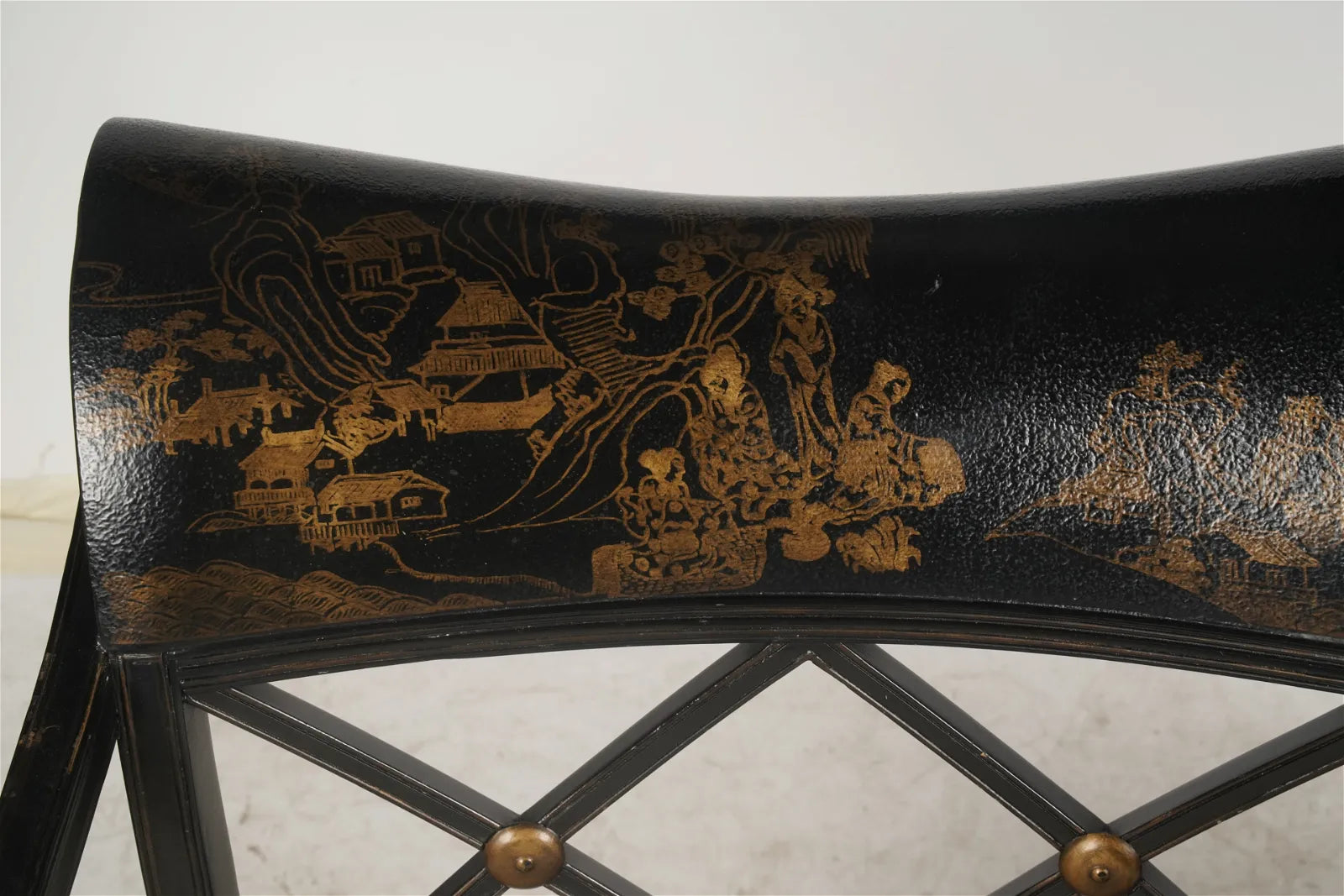 AF2-046:  Late 20th Century English Regency Style Chinoiserie Arm Chair