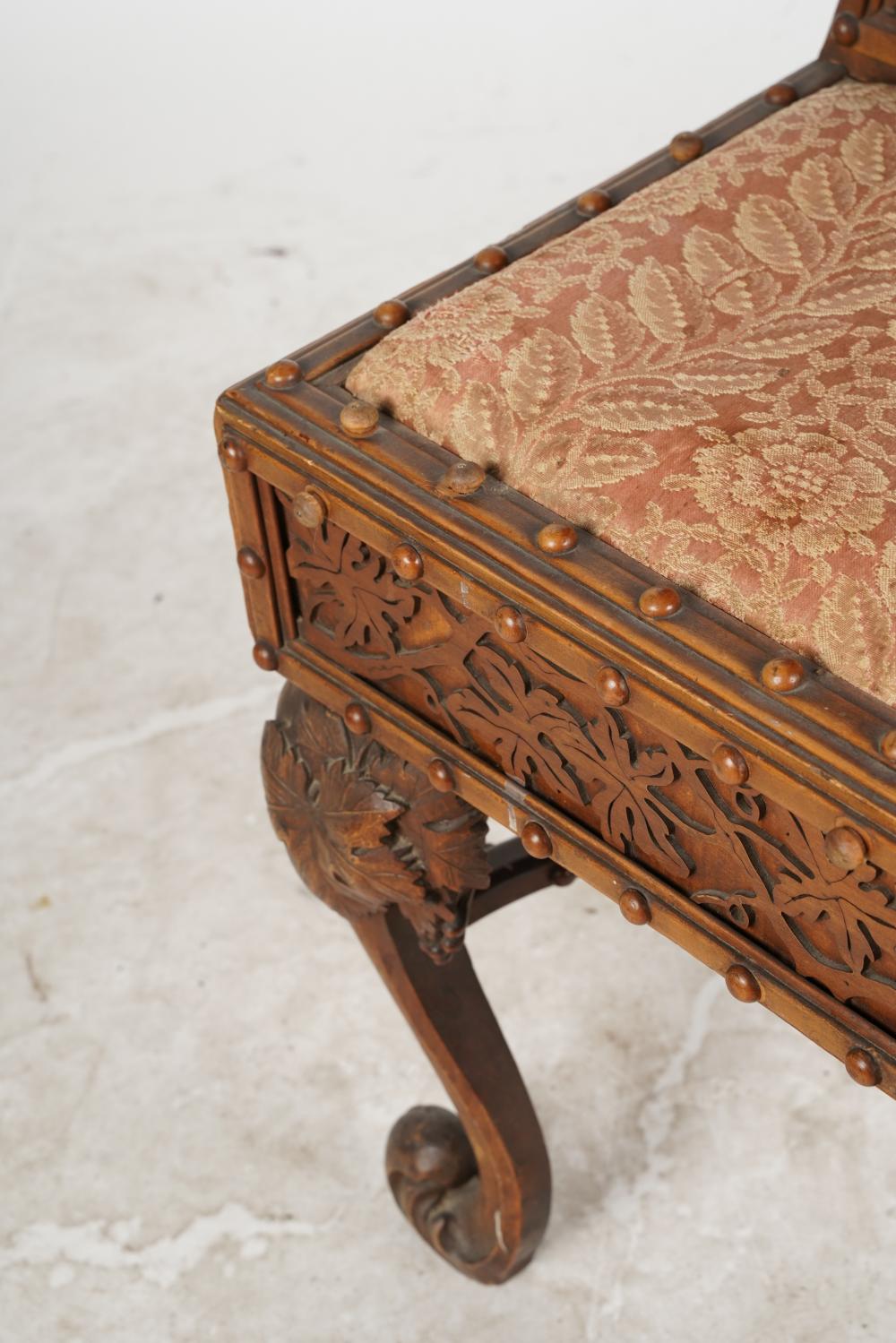 AF2-107: Antique American Victorian Highly Carved Side Chair Mid 19th Century