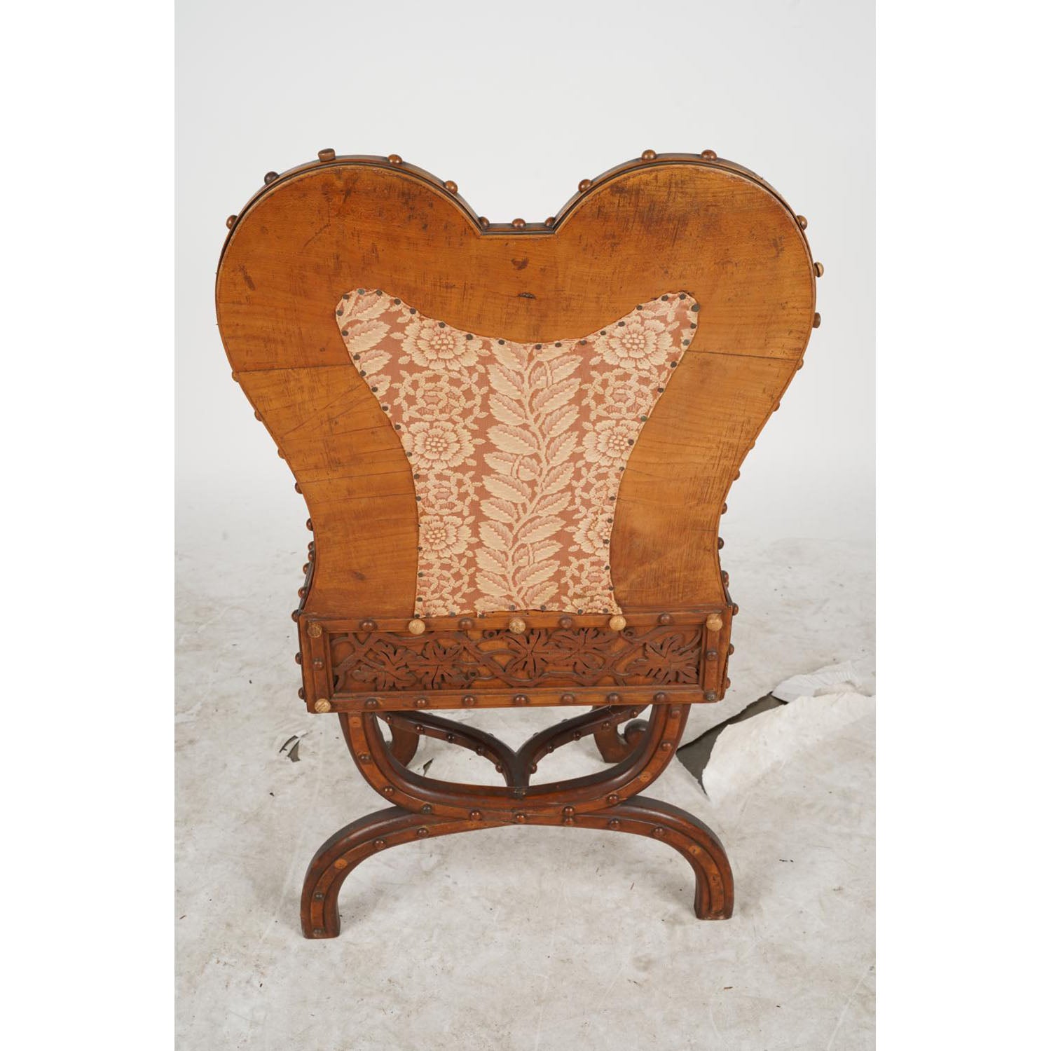 AF2-107: Antique American Victorian Highly Carved Side Chair Mid 19th Century